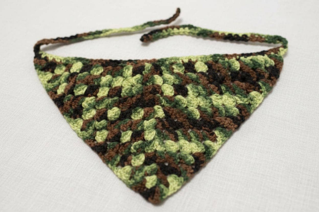 Crochet Blue Bandana 