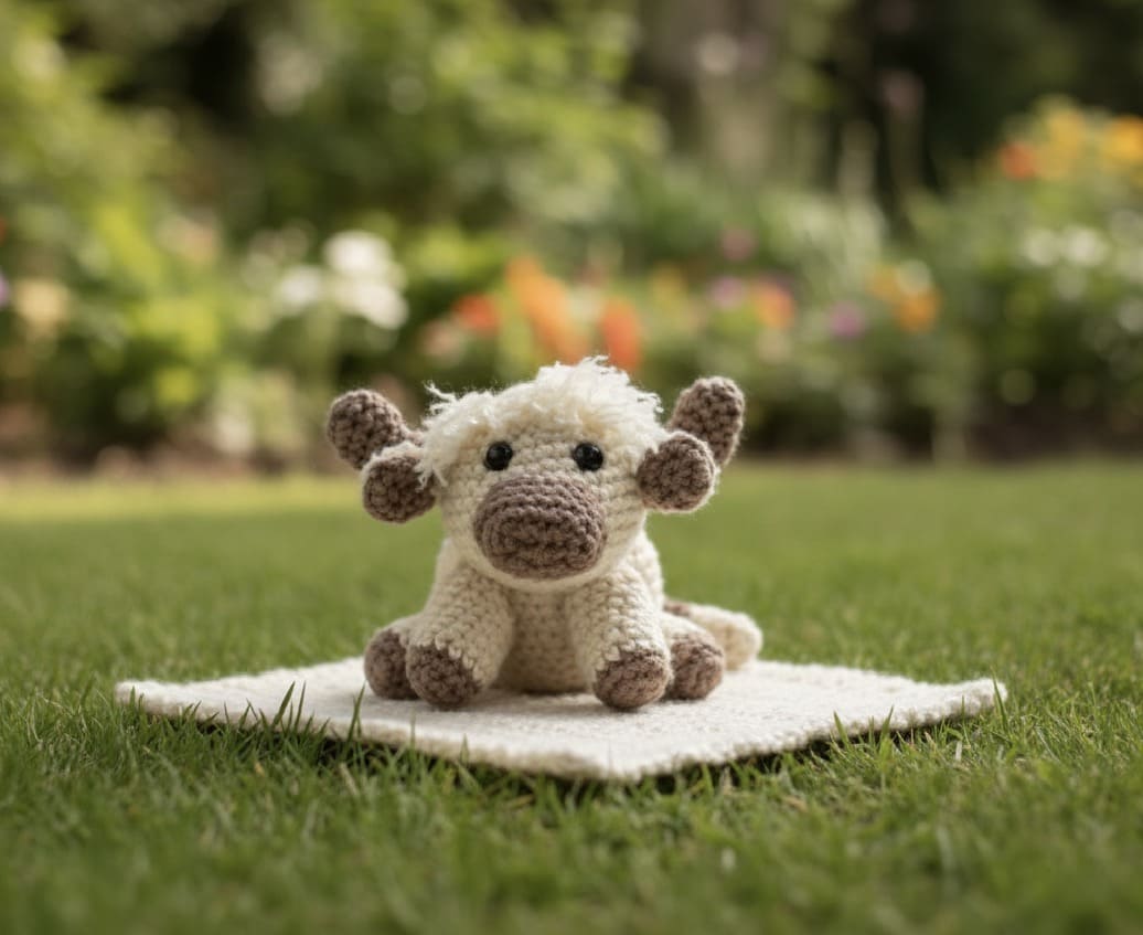 Cow sitting outside