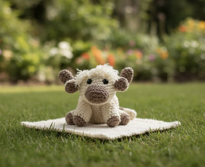 Cow sitting outside